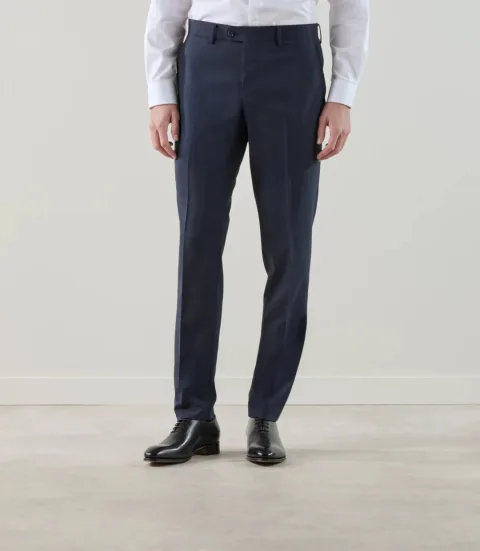 IZAC - Pantalon ville 100% laine bleu marine