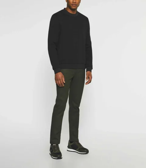 IZAC - Sweat col rond uni noir SWBENJI