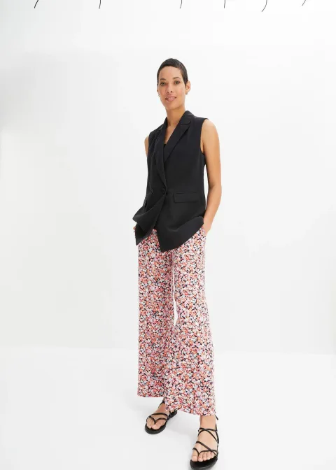 Pantalon 100% viscose, taille élastiquée