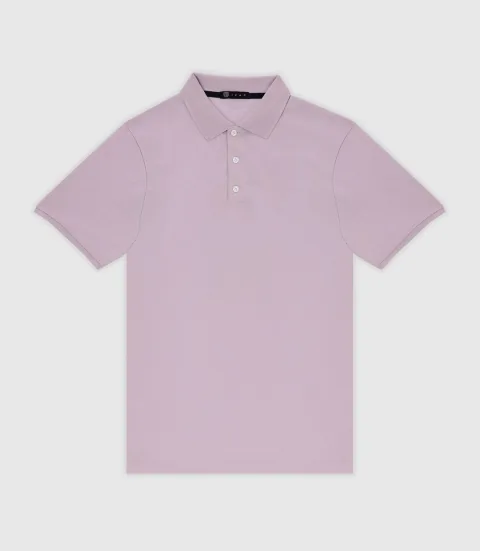 IZAC - Polo en maille piquée parme