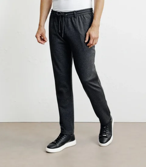 IZAC - Pantalon en maille anthracite