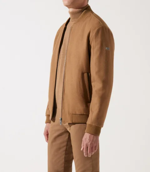 IZAC - Blouson en laine teddy camel MOSCOU