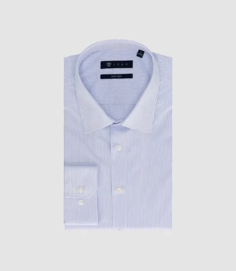 IZAC - Chemise repassage facile ciel PRAGUE