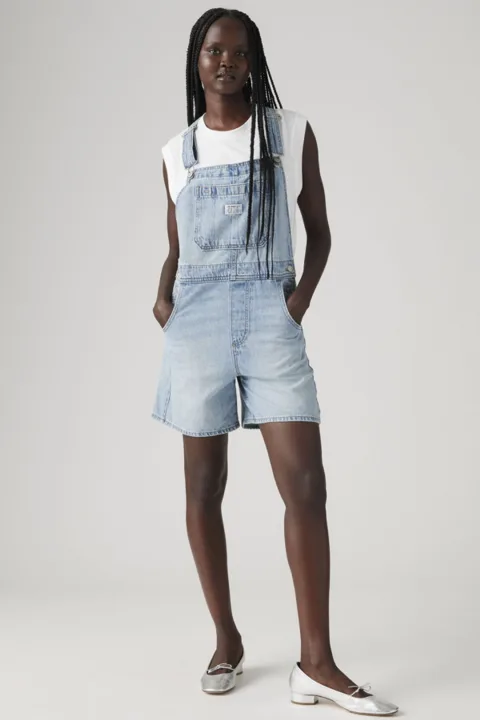Levi's Salopette Short Utility Lightweight - Femme - Bleu / Summer Job - 2XS