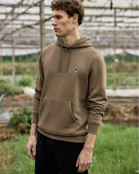 Sweat à capuche marron coton - DIRAC