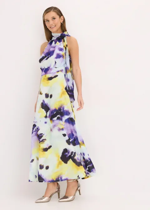 Robe longue en tissu néoprène épais