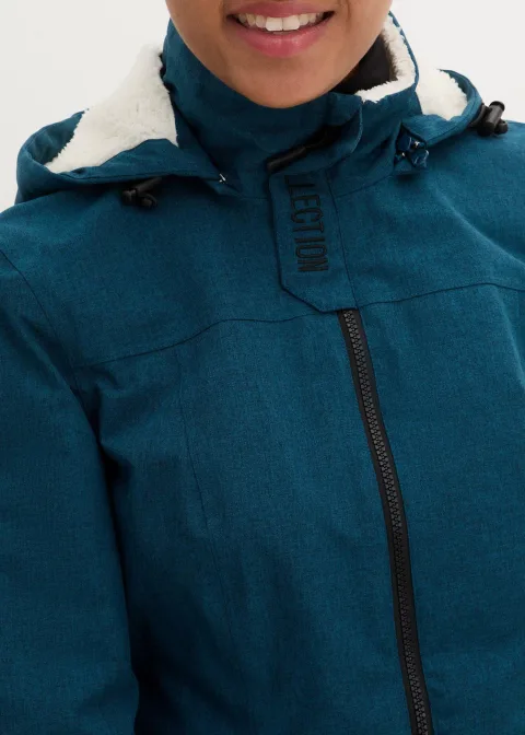Veste longue outdoor imperméable, doublée sherpa