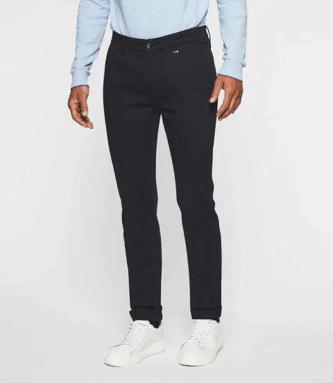 IZAC - Pantalon chino slim marine VANAMA