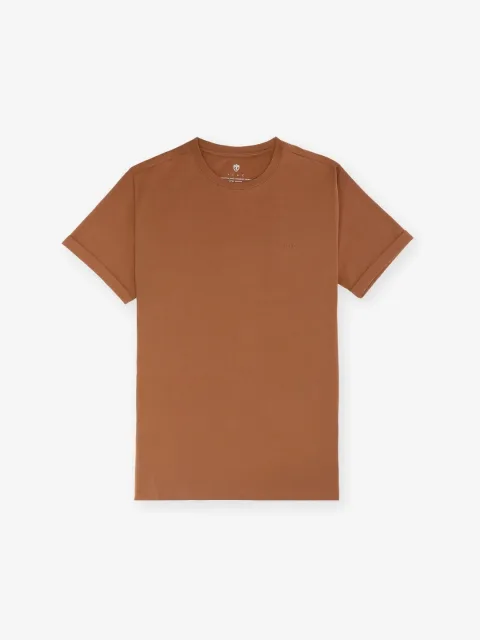 IZAC - T-shirt col rond basique bronze