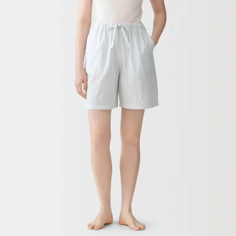 Short d’intérieur en gaze fine pour femme
