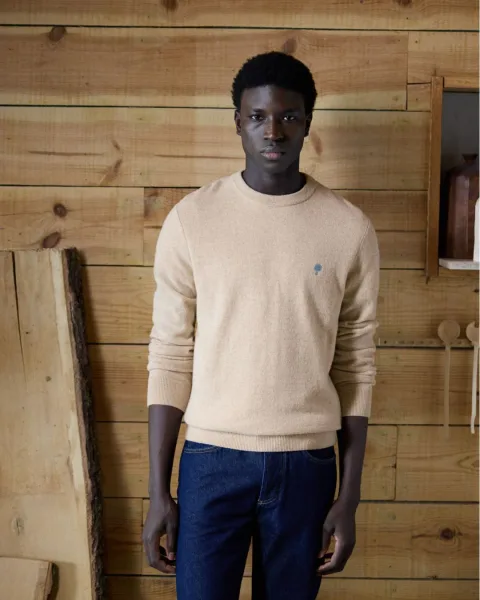Pull en laine beige - MARLY