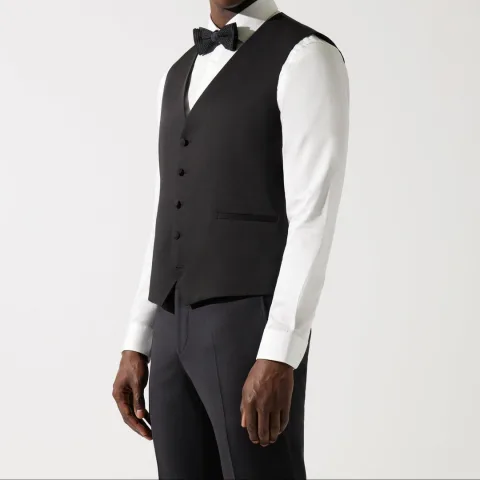 IZAC - Gilet de costume noir XLOSCO