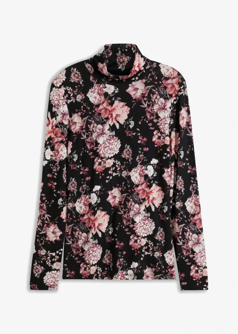 T-shirt manches longues en viscose douce et extensible