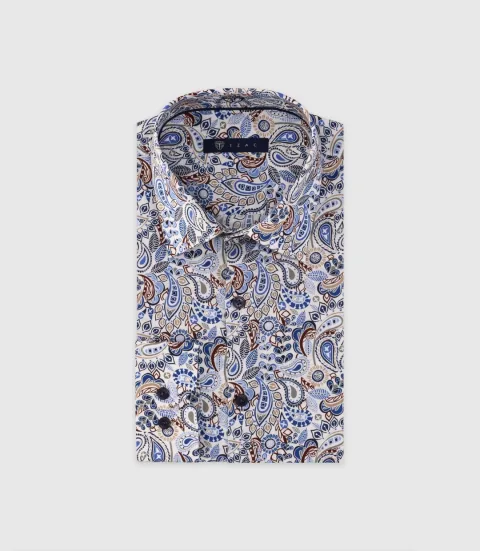 IZAC - Chemise ajustée bleue