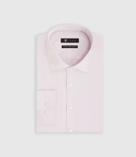 IZAC - Chemise slim rose ''Satinslim''