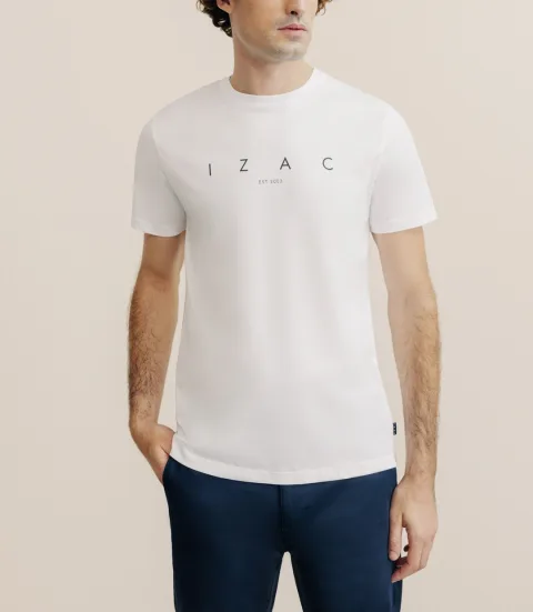 IZAC - T-shirt imprimé blanc