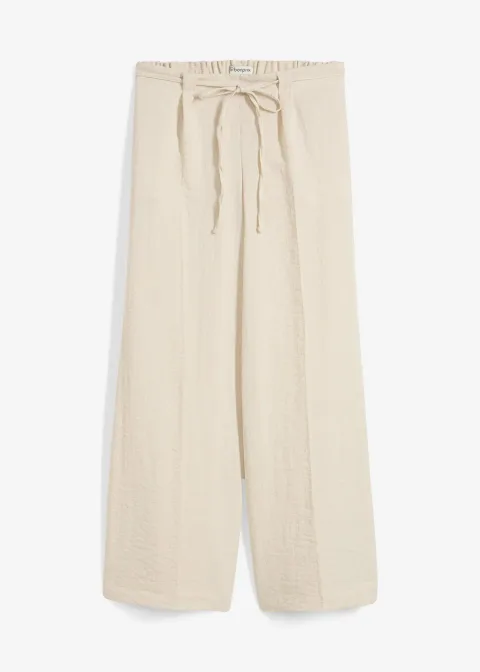 Jupe-culotte fluide en viscose mélangée