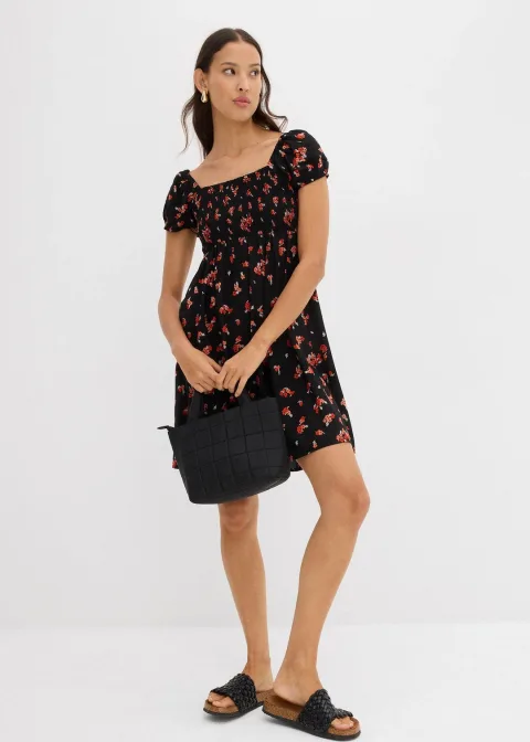 Robe courte en viscose fluide
