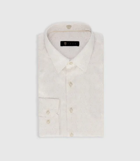 IZAC - Chemise à imprimé beige PAQUITO