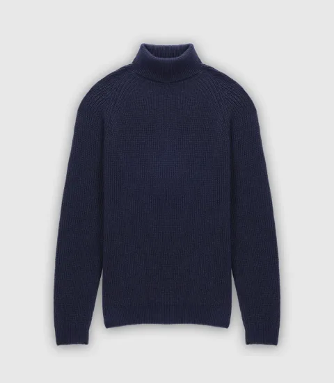 IZAC - Pull col roulé marine