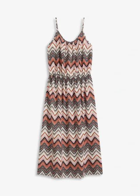 Robe imprimée à fines bretelles