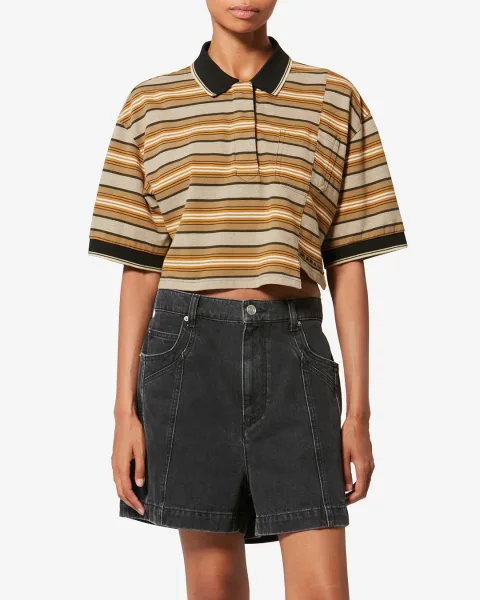 Polo Isalyne - Femme - Beige-kaki - Taille 42 - Marant Étoile