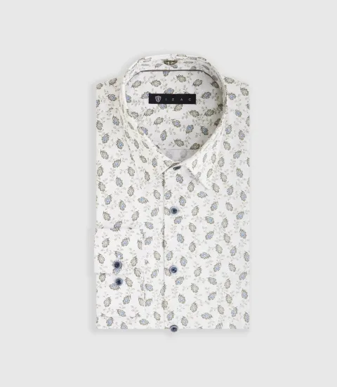IZAC - Chemise à imprimé floral kaki ''Marshall''