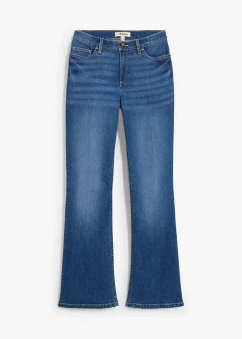 Jean bootcut, taille mi-haute