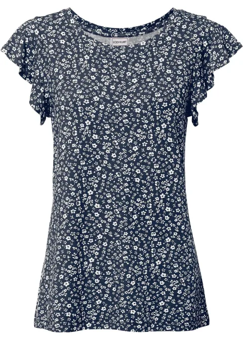 T-shirt à manches volantées