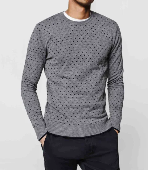 IZAC - Pull motif all over gris