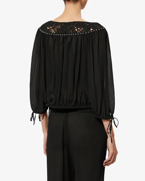 Blouse Nelida - Femme - Écru - Taille42 - Isabel Marant - Collection Été Femme - Nouvelle Collection Capsule La Riviera