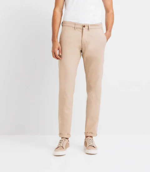 IZAC - Pantalon armuré beige foncé
