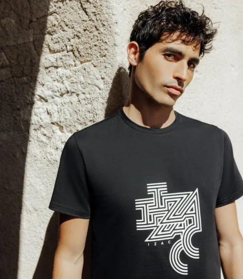 IZAC - T-shirt à manches courtes avec print noir