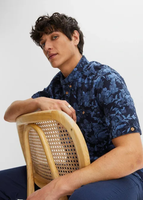 Chemise manches courtes en seersucker