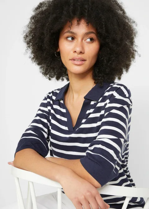 Polo en mélange coton-viscose