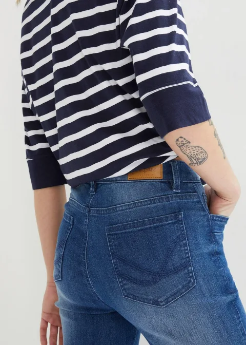 Lot de 2 jeans slim, longueur 3/4, taille mi-haute