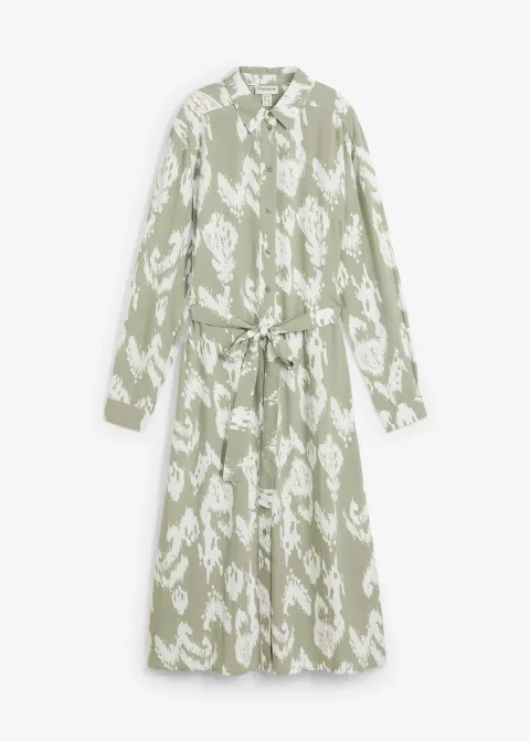 Robe-chemise en viscose fluide