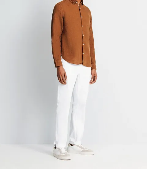 IZAC - Chemise casual en lin truffe