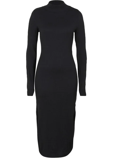 Robe en fine maille à col montant