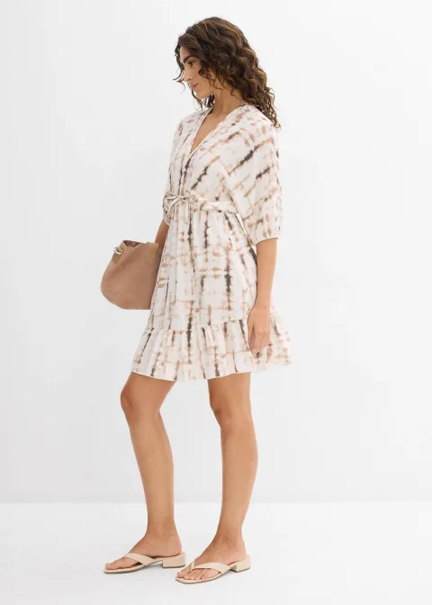 Robe courte en viscose fluide