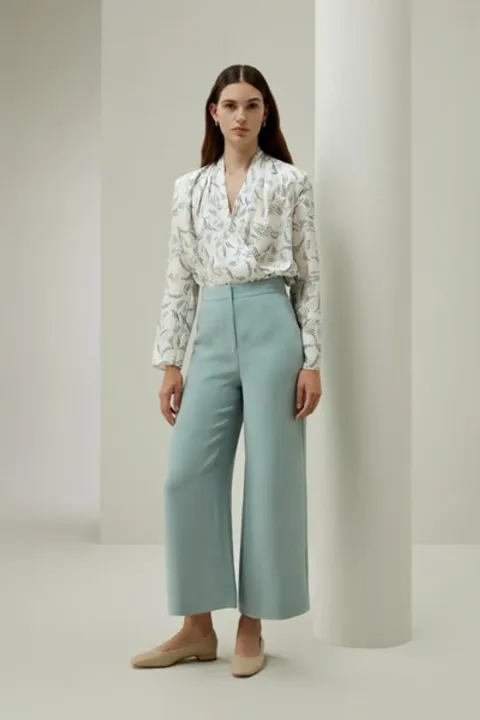 LILYSILK Pantalon En Soie La Coupe Droite Soie De Haute Qualité Mettant En Valeur La Féminité Modèle Classique Bleu Royal 48