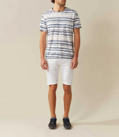 IZAC - T-shirt col rond imprimé blanc ''Xin''