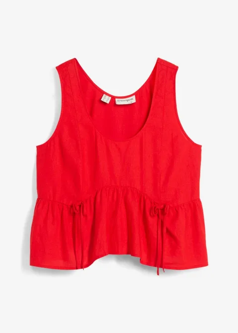 Blouse sans manches légère en lin mélangé
