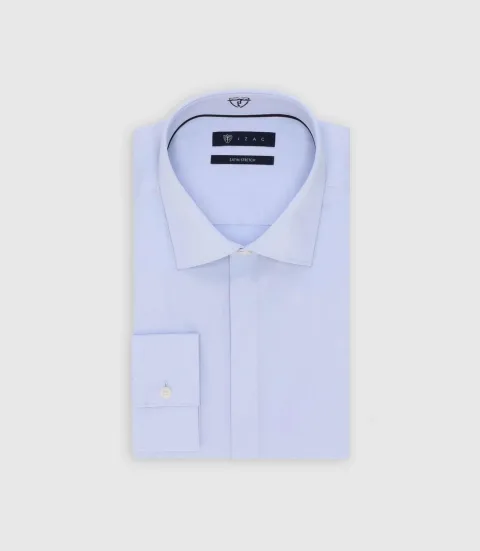 IZAC - Chemise ajustée ciel