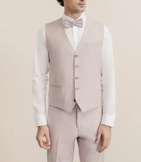 IZAC - Gilet ville en laine majoritaire rose