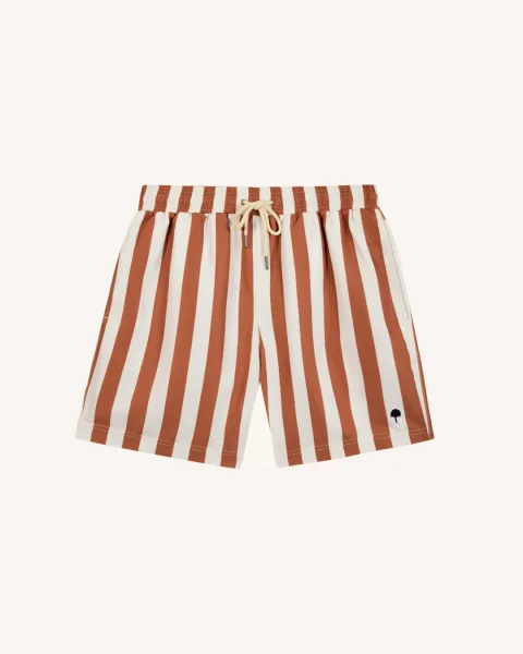 Short de bain brique et écru - MIMIZAN