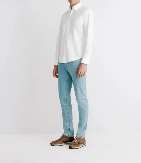 IZAC - Chemise avec col boutonné blanche