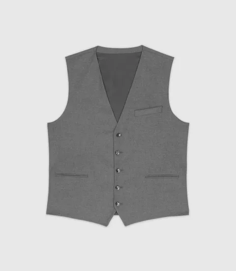 IZAC - Gilet de costume gris moyen XSOYEUX