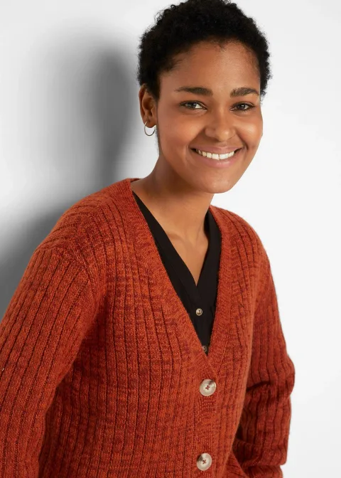 Gilet en grosse maille avec coton recyclé