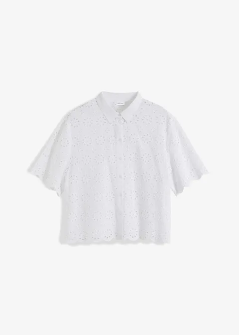 Chemisier à manches courtes, 100% coton